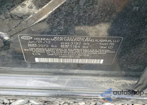 2013 Hyundai Elantra Gls из США, поврежденный, VIN 5NPDH4AE5DH186168